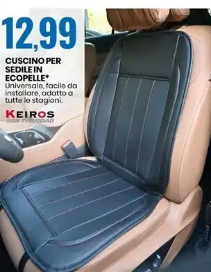 Eurospin Keiros cuscino per sedile in ecopelle offerta