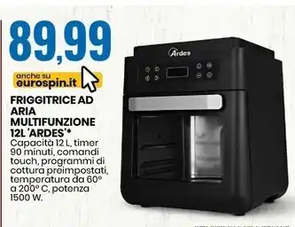 Eurospin Ardes friggitrice ad aria multifunzione 12l offerta
