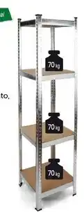 Eurospin Keiros scaffale a 4 ripiani 40x40x180h cm offerta