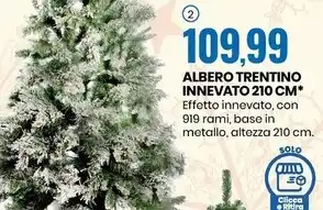 Eurospin Albero trentino innevato 210 cm offerta