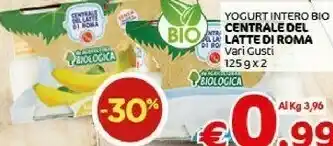 Crai Centrale Del Latte Di Roma - Yogurt Bianco Intero Biologico 250 G(ml) offerta