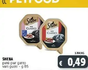 Deco Supermercati Sheba Pate Per Gatto Classics offerta