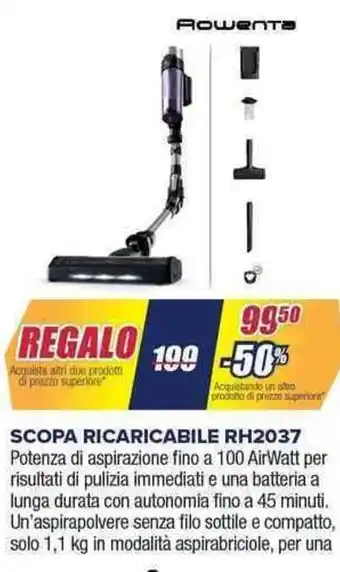Trony Rowenta SCOPA RICARICABILE RH2037 offerta