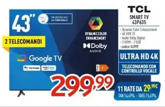 Elettrosintesi TCL SMART TV 43P635 offerta
