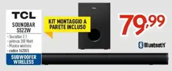 Elettrosintesi TCL SOUNDBAR S522W offerta
