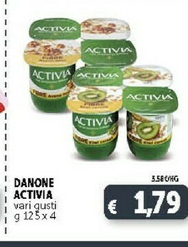 Deco Supermercati Danone Activia offerta