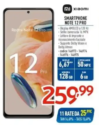 Xiaomi SMARTPHONE NOTE 12 PRO