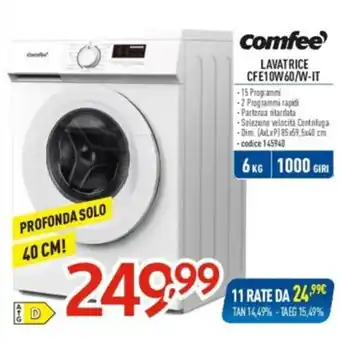 Elettrosintesi comfee LAVATRICE CFE10W60/W-IT offerta