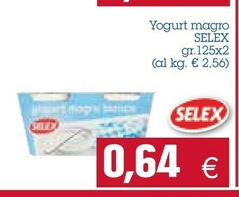 Emi Supermercati Selex Yogurt Magro Bianco offerta