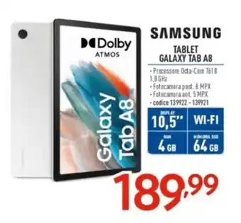 Elettrosintesi SAMSUNG TABLET GALAXY TAB A8 offerta