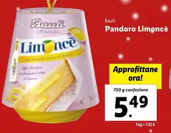 Lidl Bauli Pandoro Limoncè 750 g confezione offerta