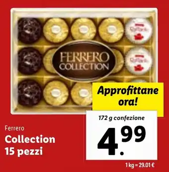 Lidl Ferrero Collection 15 pezzi 172 g confezione offerta