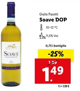 Lidl Giulio Pasotti Soave DOP 0,75 l bottiglia offerta