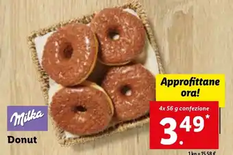 Lidl Milka Donut 4x 56 g confezione offerta