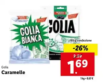 Lidl Golia Caramelle 195 g confezione offerta