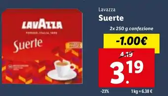Lidl Lavazza Suerte 2x 250 g confezione offerta