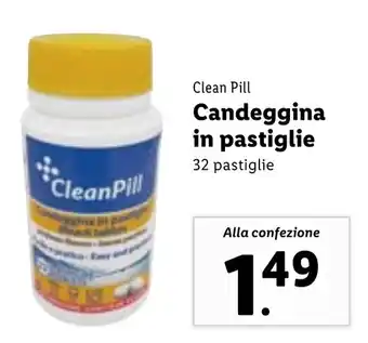 Lidl Clean Pill Candeggina in pastiglie 32 pastiglie offerta