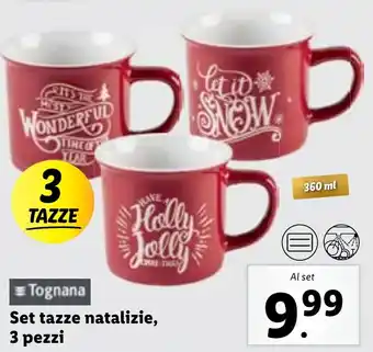 Lidl Set tazze natalizie, 3 pezzi offerta