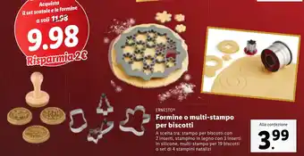 Lidl ERNESTO Formine o multi-stampo per biscotti offerta