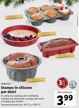 Lidl ERNESTO Stampo in silicone per dolci offerta