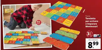 Lidl Playtive Tavoletta per scrivere e imparare Montessori offerta