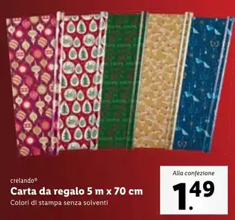 Lidl Crelando Carta da regalo 5 m x 70 cm offerta