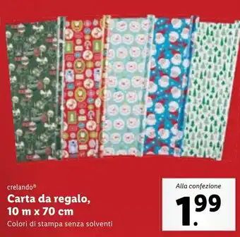 Lidl Crelando Carta da regalo, 10 m x 70 cm offerta