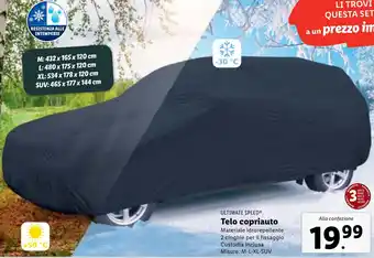 Lidl ULTIMATE SPEED Telo copriauto offerta