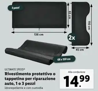 Lidl ULTIMATE SPEED Rivestimento protettivo o tappetino per riparazione auto, 1 o 3 pezzi offerta