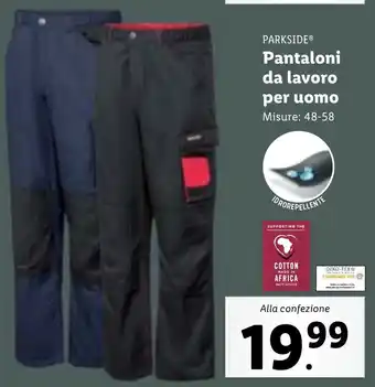 Lidl PARKSIDE Pantaloni da lavoro per uomo offerta