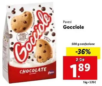 Lidl Pavesi Gocciole 500 g confezione offerta