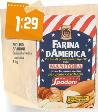 Ottimo Market MOLINO SPADONI farina d'america manitoba 1 kg offerta
