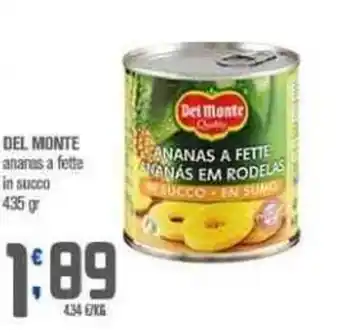 Ottimo Market DEL MONTE ananas a fette in succo 435 gr offerta