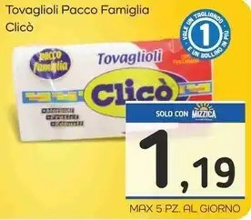 Clicò tovaglioli pacco famiglia