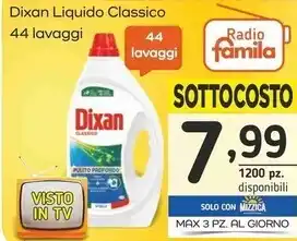 Dixan liquido classico 44 lavaggi
