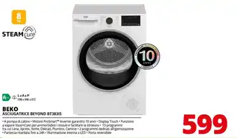 Comet Beko asciugatrice beyond bt383is offerta