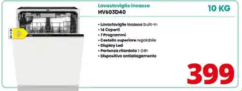 Comet Hisense lavastoviglie incasso hv603d40 offerta