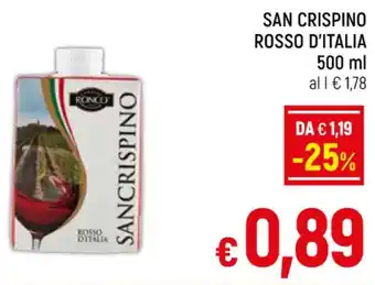 SAN CRISPINO ROSSO D'ITALIA 500 ml