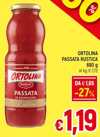 A&O ORTOLINA PASSATA RUSTICA 690 g offerta