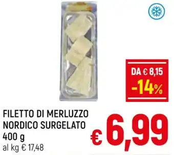 A&O FILETTO DI MERLUZZO NORDICO SURGELATO 400 g offerta