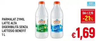 A&O PARMALAT ZYMIL LATTE ALTA DIGERIBILITÀ SENZA LATTOSIO BENEFIT 1L offerta