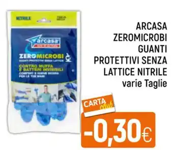 A&O ARCASA ZEROMICROBI GUANTI PROTETTIVI SENZA LATTICE NITRILE offerta