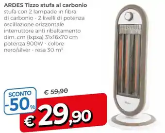 A&O ARDES Tizzo stufa al carbonio offerta