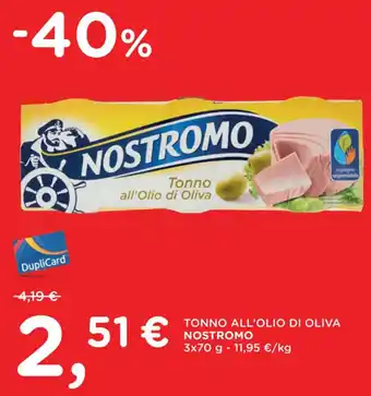 Poli TONNO ALL'OLIO DI OLIVA NOSTROMO 3x70 g offerta
