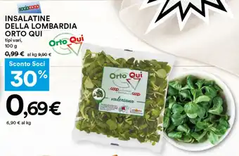 Coop INSALATINE DELLA LOMBARDIA ORTO QUI 100 g offerta