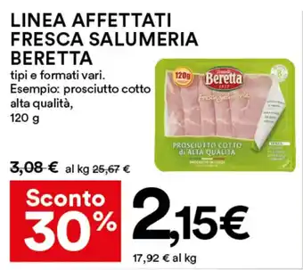 Coop LINEA AFFETTATI FRESCA SALUMERIA BERETTA 120 g offerta