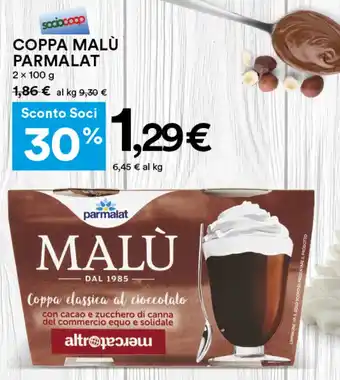 Coop COPPA MALÙ PARMALAT 2 x 100 g offerta
