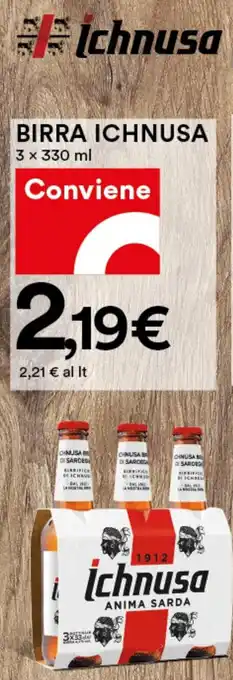 Coop BIRRA ICHNUSA 3 x 330 ml offerta
