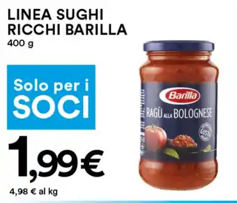 Coop LINEA SUGHI RICCHI BARILLA 400 g offerta