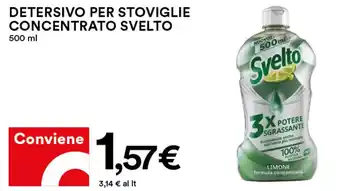 Coop DETERSIVO PER STOVIGLIE CONCENTRATO SVELTO 500 ml offerta